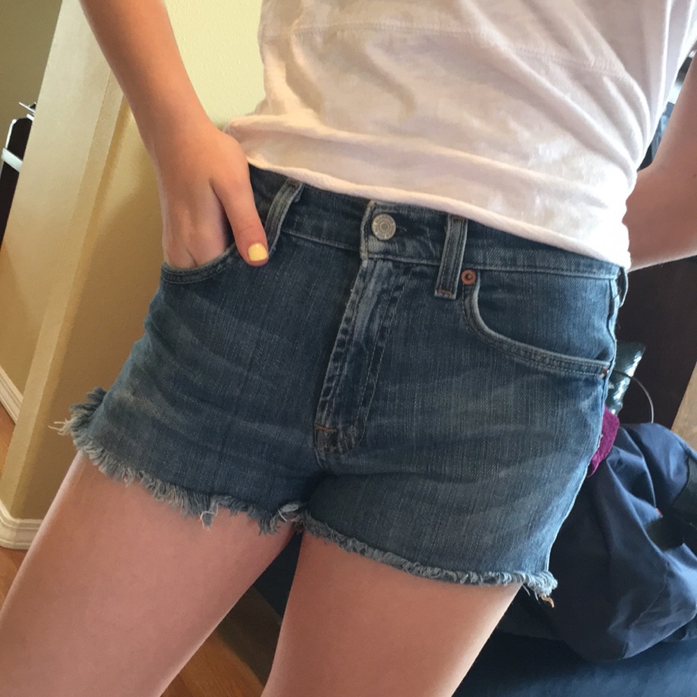 7 For All Mankind High Waisted Shorts - Picture 4 of 8